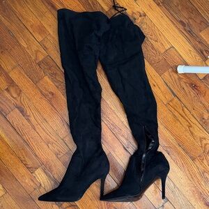 Aldo Black Over-the-Knee Boots